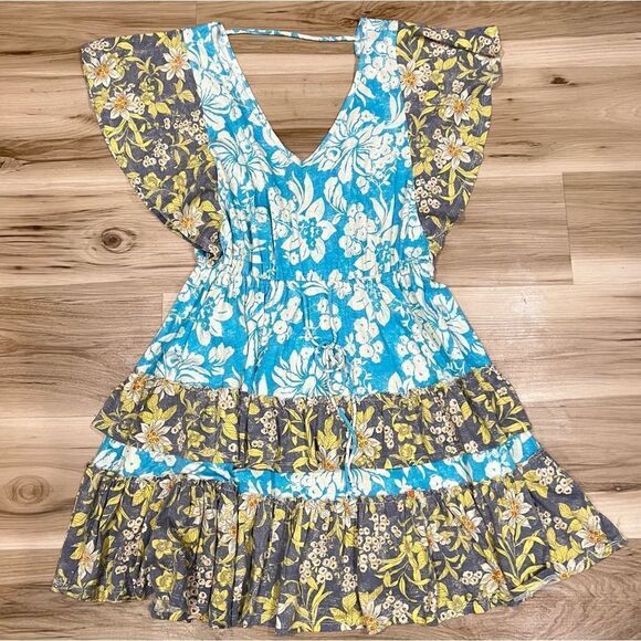 Anthropologie Daily Practice Tiered Ruffle Mini Dress Women’s Small - Picture 2 of 5